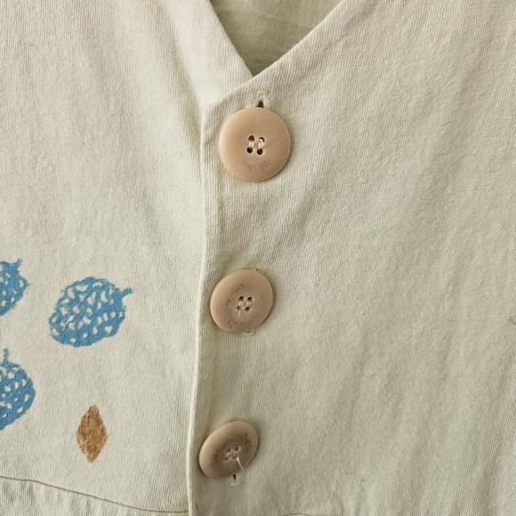 Blue Fish Butter Yellow Kitchen Utensil Button Front Vest - Picture 11 of 14